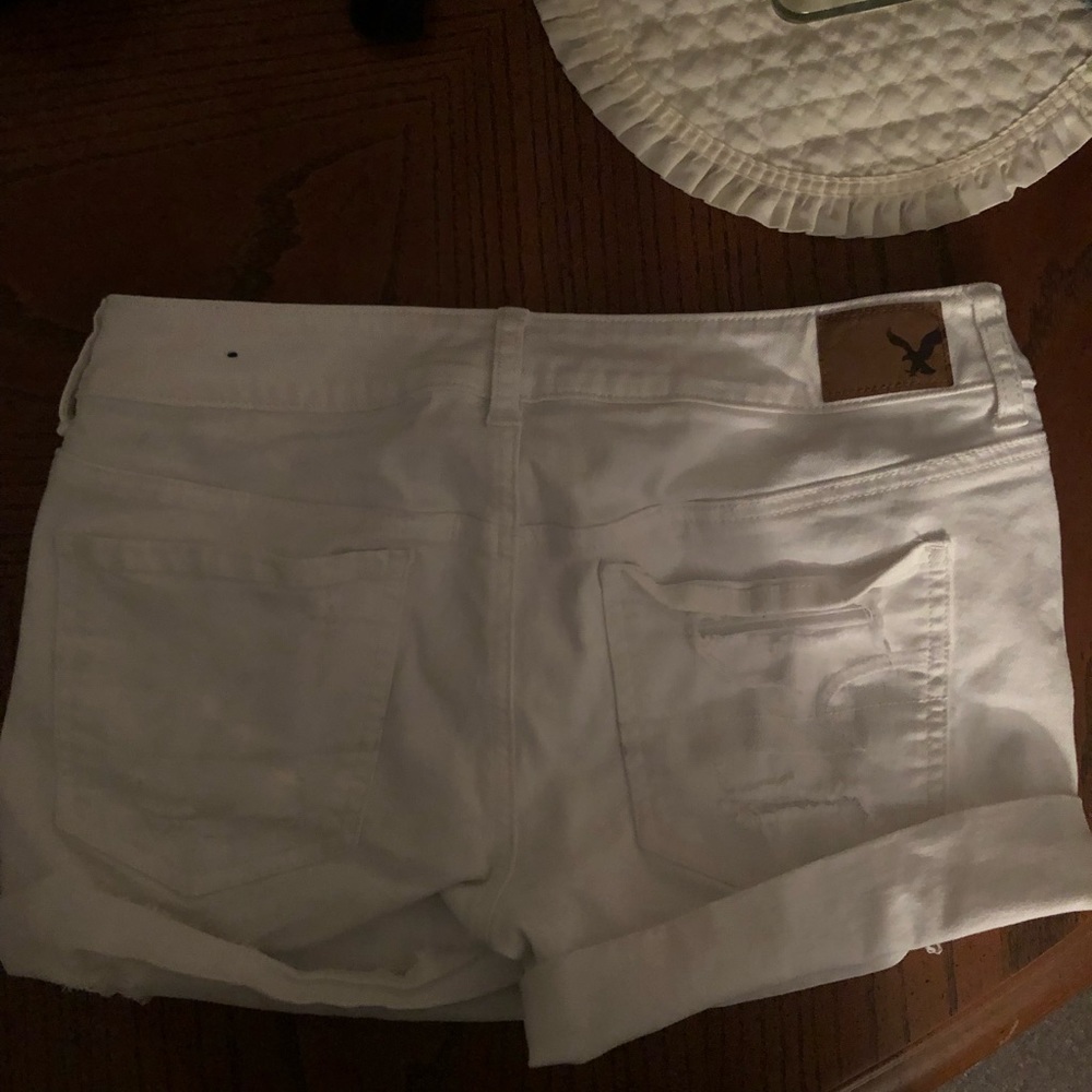 White Ripped Shorts - Picture 2 of 2